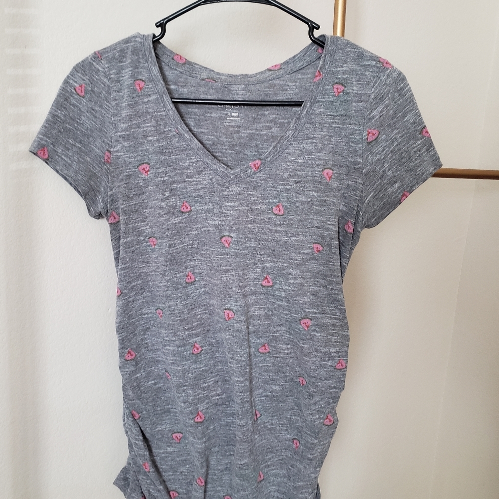 Gray watermelon maternity shirt size small
